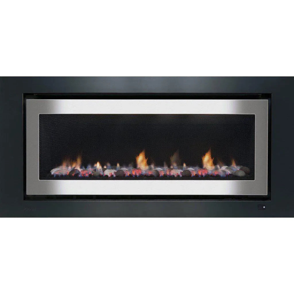 Rinnai 1250 Ceramic Stones Stainless Steel Gas Fireplace